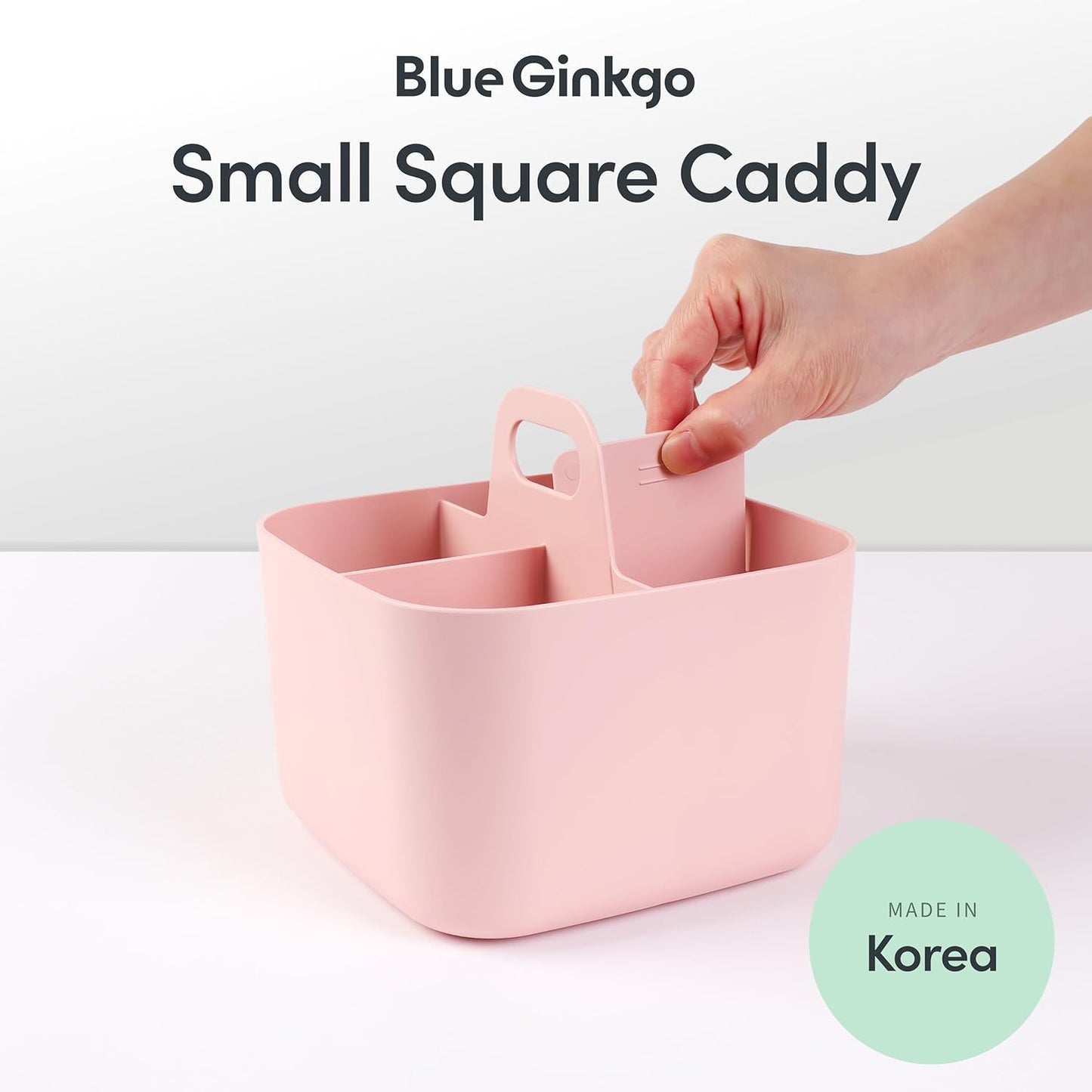 Stackable Organizer Caddy, Rectangle, Yellow, Made in Korea | Portable. Adjustable. Home, Office & School Storage.