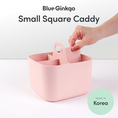 Stackable Organizer Caddy, Rectangle, Yellow, Made in Korea | Portable. Adjustable. Home, Office & School Storage.