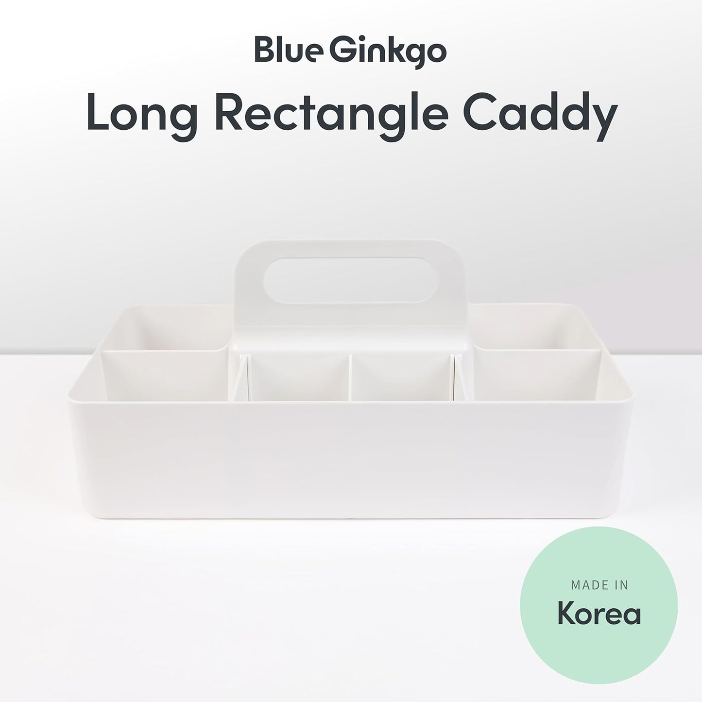 Stackable Organizer Caddy, Rectangle, Yellow, Made in Korea | Portable. Adjustable. Home, Office & School Storage.