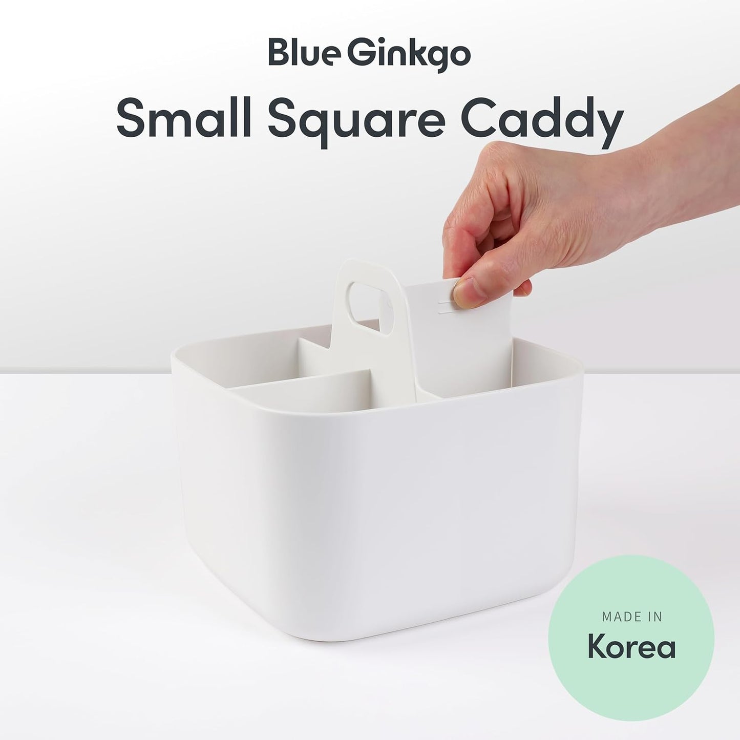 Stackable Organizer Caddy, Rectangle, Yellow, Made in Korea | Portable. Adjustable. Home, Office & School Storage.
