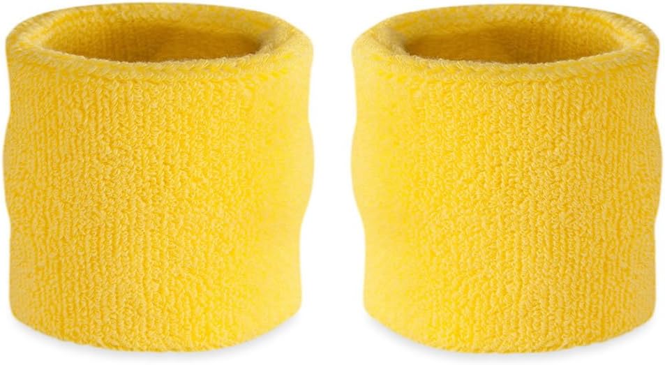 Wrist Sweatbands, Absorbent and Breathable Thick Cotton Bands for Working Out, Gymnastics, Basketball, Tennis, and Football, Multiuse Wristbands for Costumes and Cosplay