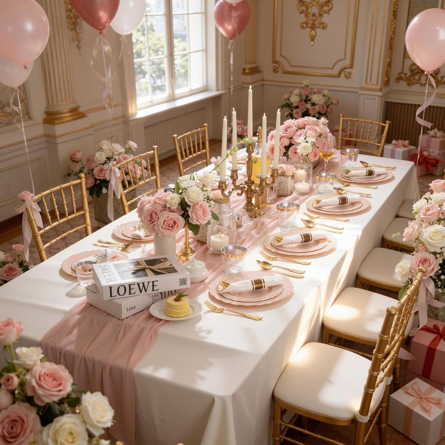 350PCS Yellow Plates - Yellow Disposable Plastic Plates With Gold Rim-50Guest Plastic Dinnerware include 100 Plates,50 Pack Pre Rolled Napkins with Silverware 50Cups for Wedding＆Party