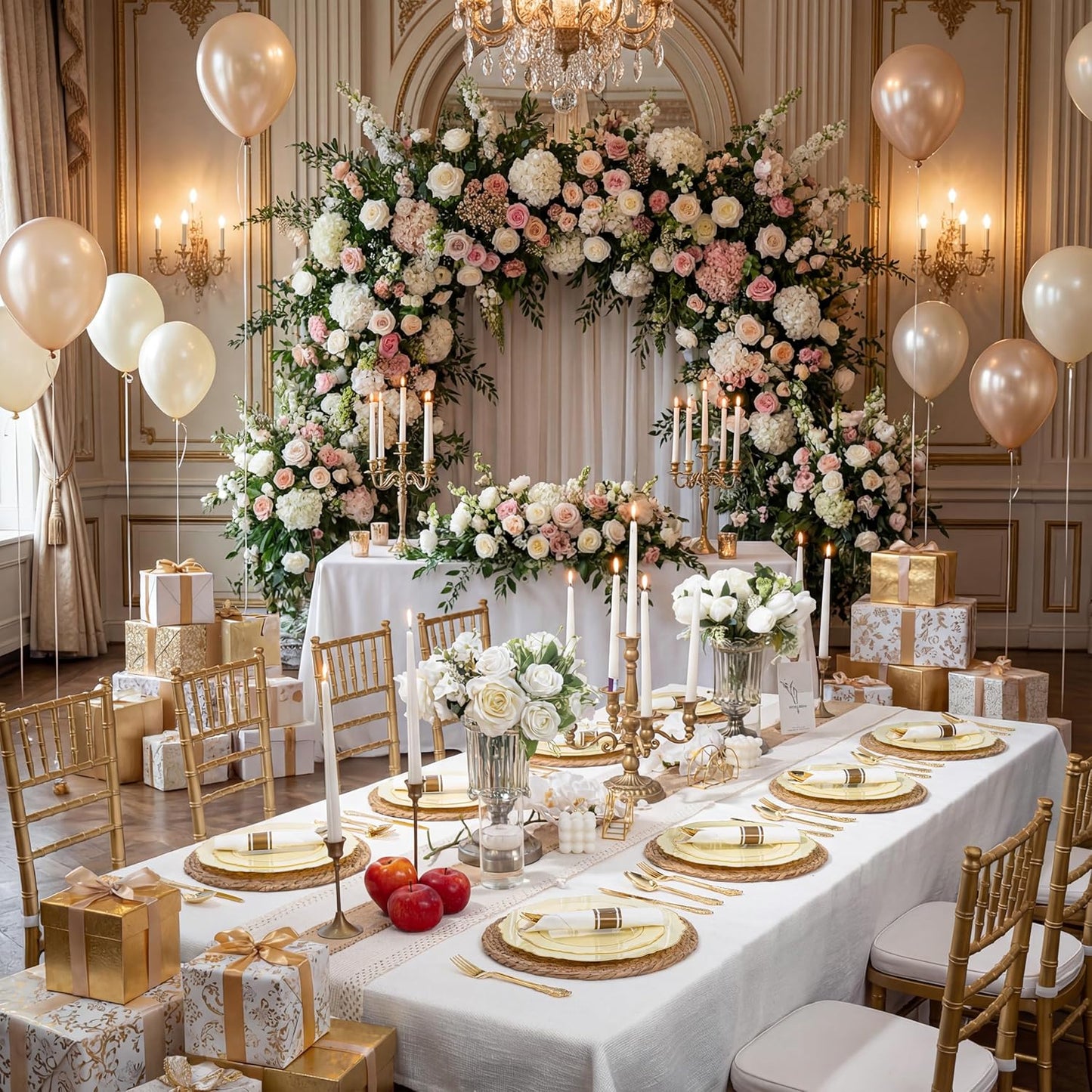 350PCS Yellow Plates - Yellow Disposable Plastic Plates With Gold Rim-50Guest Plastic Dinnerware include 100 Plates,50 Pack Pre Rolled Napkins with Silverware 50Cups for Wedding＆Party