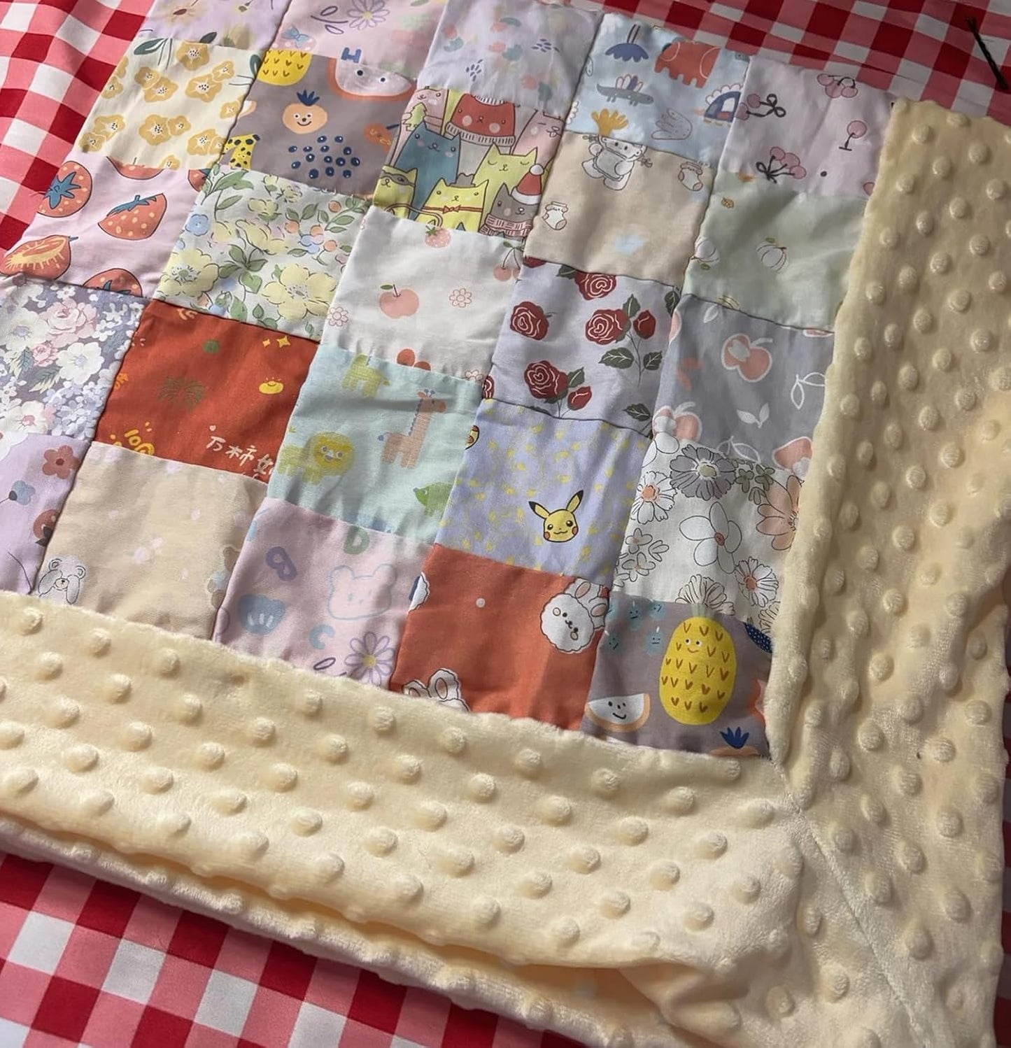 Cotton Fabric DIY Making Supplies Quilting Patchwork Fabric Fat Quarter Bundles DIY for Quilting Cotton Patchwork Cushions (20 x 20 inches, Flower Geometry Yellow)