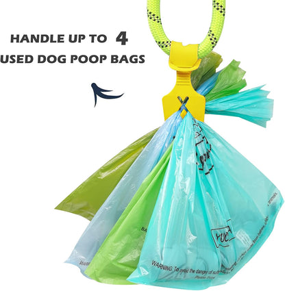 Dog Poop Carrier for Leash Rope Silicon Doggie Poo Carrier for Lead (Lemon Yellow, 1 Count)