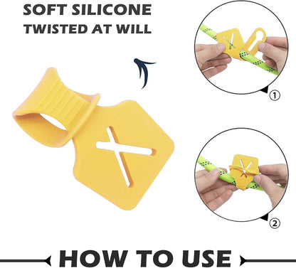Dog Poop Carrier for Leash Rope Silicon Doggie Poo Carrier for Lead (Lemon Yellow, 1 Count)
