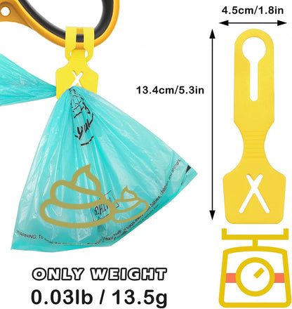 Dog Poop Carrier for Leash Rope Silicon Doggie Poo Carrier for Lead (Lemon Yellow, 1 Count)