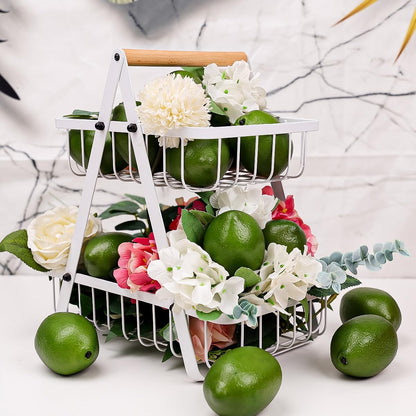 8pcs Artificial Lifelike Simulation Green Lemon Decoration Fake Fruit House Kitchen Party Decorative Props
