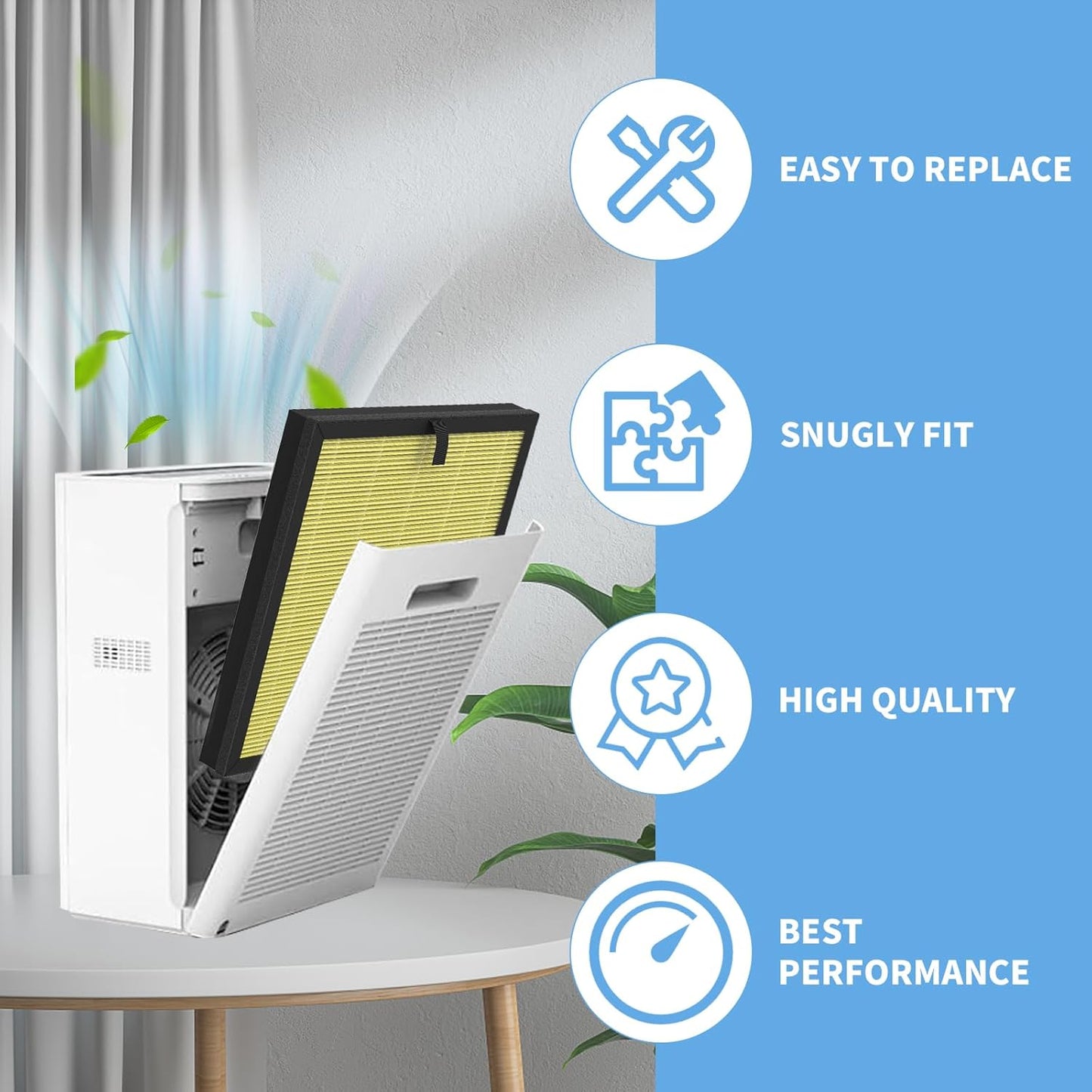 2 Packs G3 Pet Care Replacement Filter Compatible with Ameifu G3, Vewior A3, Tailulu HQZZ-260 Air Cleaner Purifier, 3-in-1 filter of Premium Filter and Activated Carbon