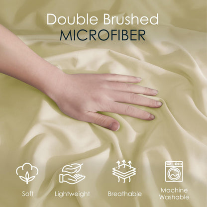 Vanilla Yellow Duvet Cover Full Size 3 Piece Set | Soft Double Brushed Bedding Set, Button Closure, 1 Duvet Cover 80x90 Inches, 2 Pillow Shams
