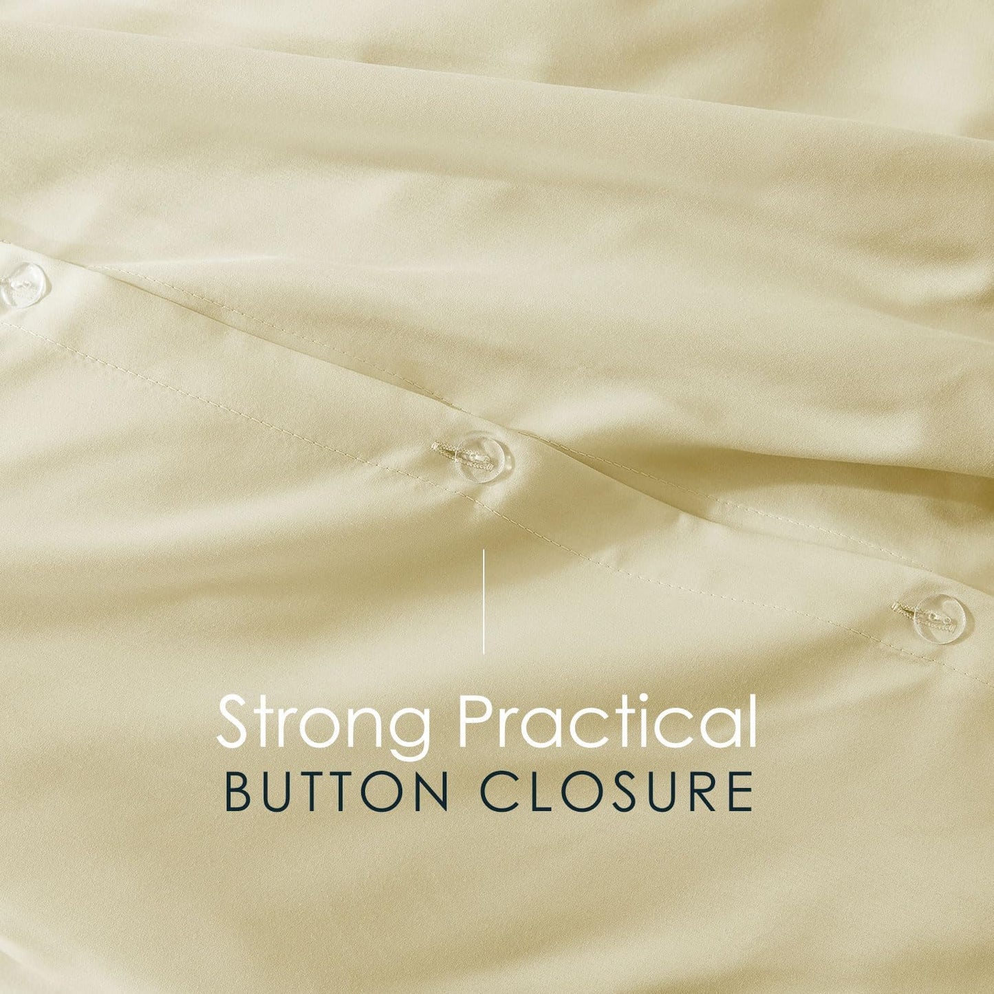 Vanilla Yellow Duvet Cover Full Size 3 Piece Set | Soft Double Brushed Bedding Set, Button Closure, 1 Duvet Cover 80x90 Inches, 2 Pillow Shams