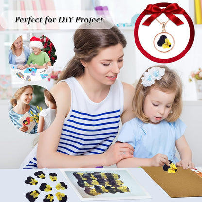Large Size Golden Yellow Dried Sunflowers for Crafts Embellishment, Natural Real Pressed African Daisy for Resin DIY Jewellery Candle Making Phone Case Home Wedding Decor (3.14-3.54IN)