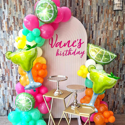 Margs and Matrimony Bachelorette Balloons for Margarita Bachelorette Party | 7pcs Margarita Glass, Lemon Balloons and Diamond Ring Balloons for Wedding Bridal Shower Decorations