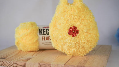Fluffy Bulky Yarn – Super Soft Chunky Fuzzy Blanket Weight # 5 Yarn for Knitting Crocheting Crafting 3.5 oz (100 gr) 98 Yds (90 m) - Dark Yellow