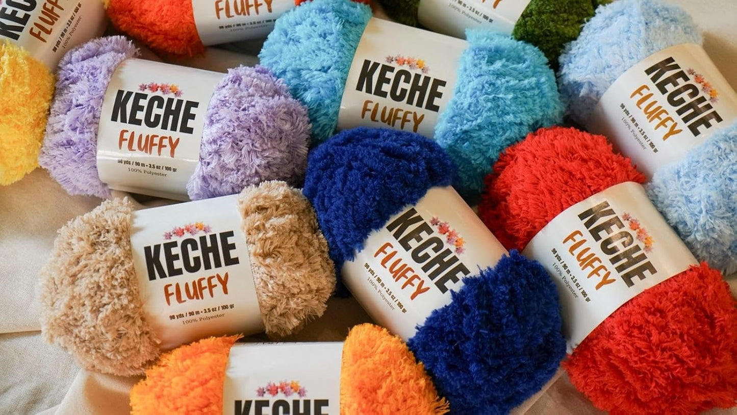 Fluffy Bulky Yarn – Super Soft Chunky Fuzzy Blanket Weight # 5 Yarn for Knitting Crocheting Crafting 3.5 oz (100 gr) 98 Yds (90 m) - Dark Yellow
