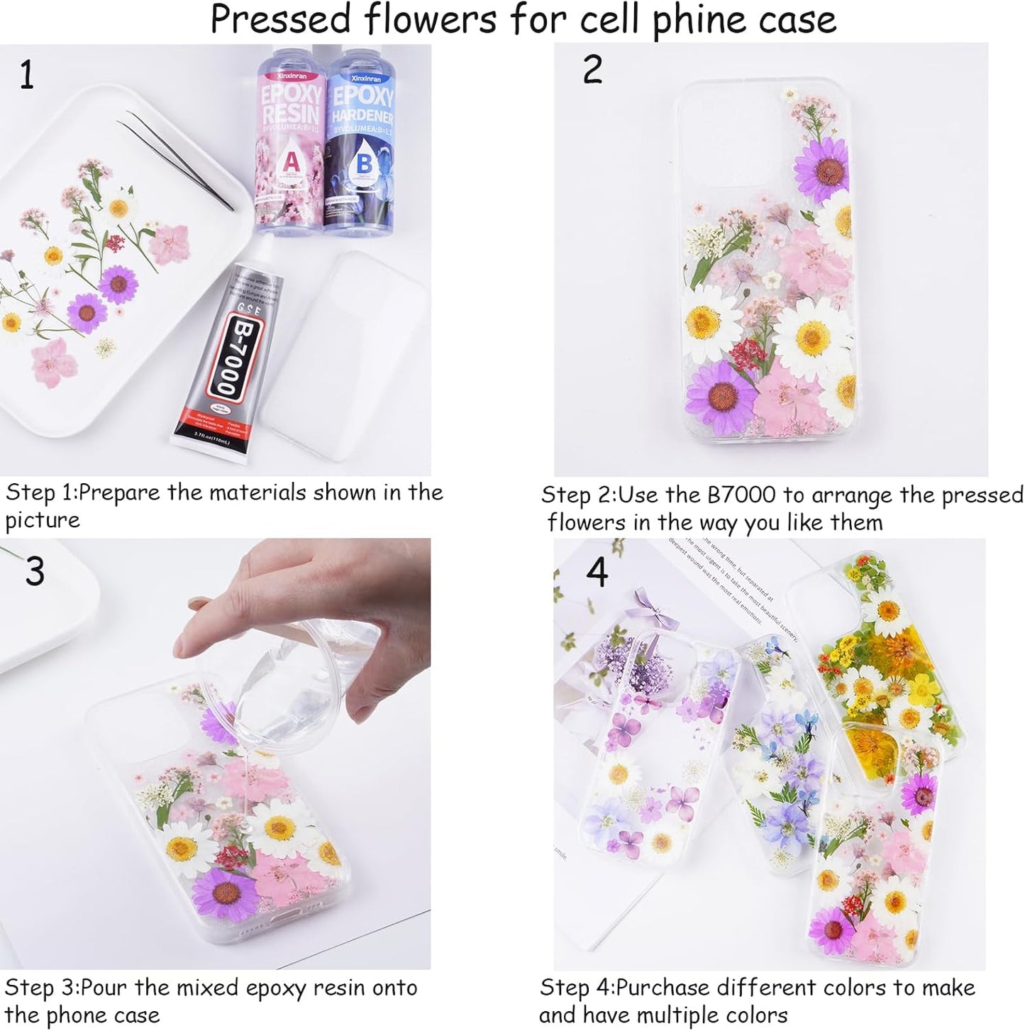 40Pcs Dried Pressed Flowers for Crafts, Dry Flowers Kit for Resin Molds,Epoxy Resin Accessories,Bookmark,Nails, Jewelry Molds,Candle Making Supplies,Soap,Frame,Cakes(Orange Yellow)