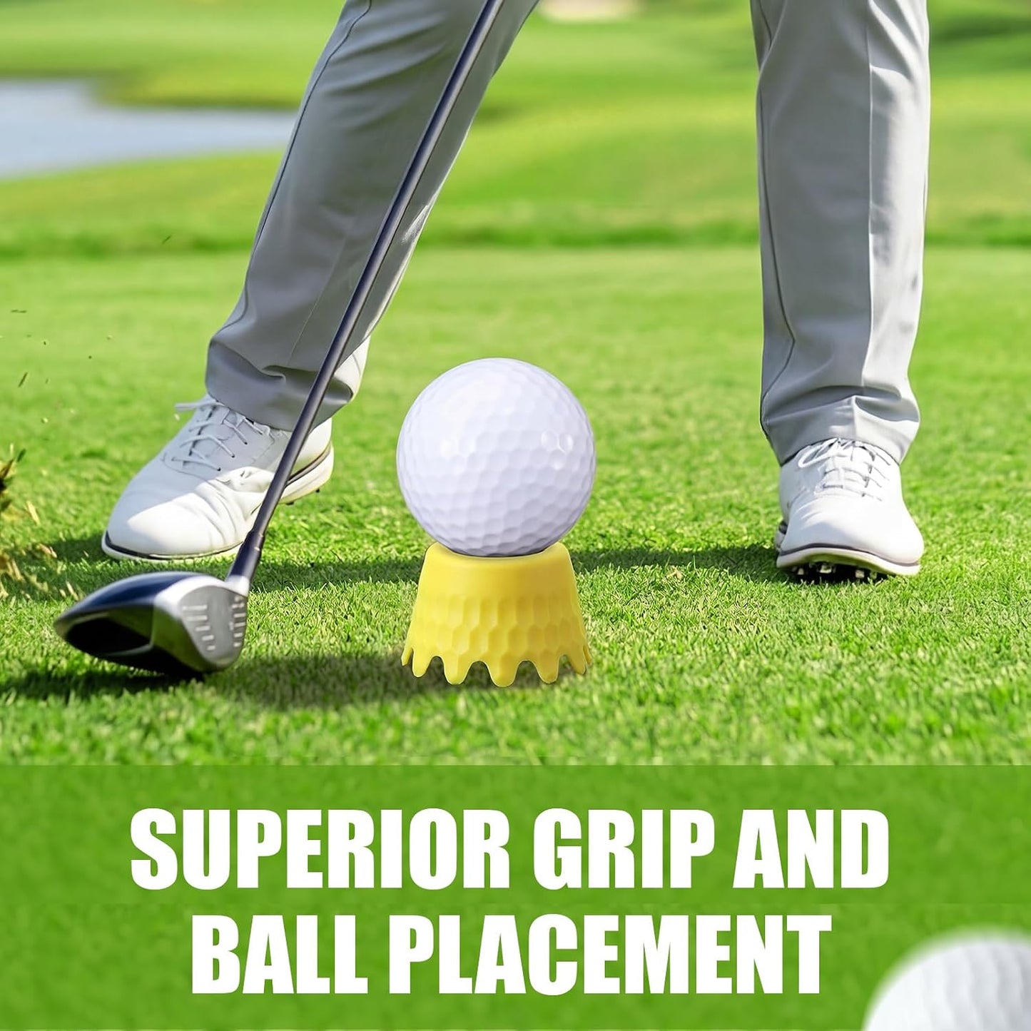 Golf Simulator Tees, 8 Fixed Heights for Golf Mats | Flexible LDPE Golf Tees for Indoor Simulators and Flat Mats; 8-Piece Set Has 1 Per Height, 16-Piece Set Has 2