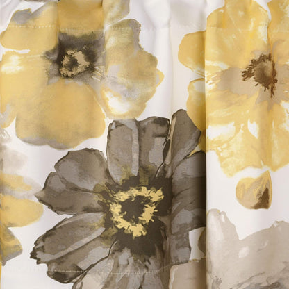 Leah Room Darkening Window Curtain Valance, 18 inch x 52 inch, Yellow/Gray