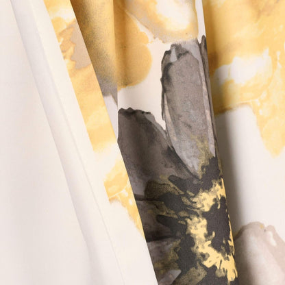 Leah Room Darkening Window Curtain Valance, 18 inch x 52 inch, Yellow/Gray
