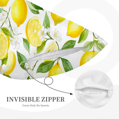 Yellow Lemon Decorative Pillowcases 20X30 Inch Throw Pillow Cover Sham Queen for Home Bedroom Men Women