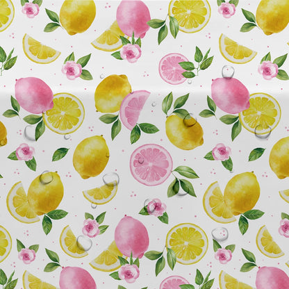 Lemon Party Decorations Tablecloth for Girls Birthday Baby Shower Bridal Shower, 3 Pack Disposable Summer Pink Lemon Birthday Party Supplies Table Cover, 55in x 86in