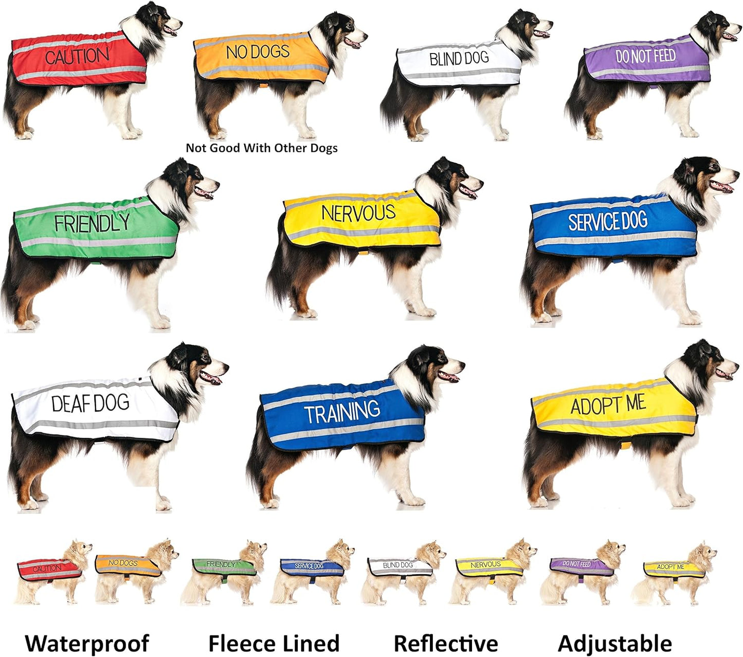 Limited Nervous (Give Me Space) Yellow Color Coded Non-Pull Front and Back D Ring Padded and Waterproof Vest Dog Harness Prevents Accidents by Warning Others of Your Dog in Advance (L)
