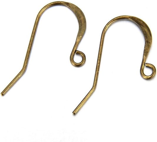 Adabele 200pcs 18K Yellow Gold Plated Strong Fish Earring Hooks 20 Gauge | 0.8mm/20 Gauge, Metal Fishhooks Ear Wire, Open Loops to Attach Charms Gemstones Dangles Earrings Making