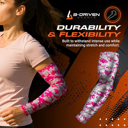 Pro Fit Compression Arm Sleeve - Arm Sleeve for Men Women & Youth - Basketball, Baseball, Football - Single