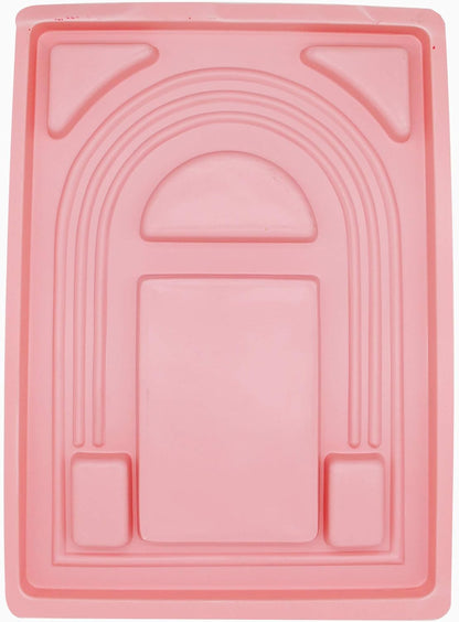 Pink Bead Board with Flock, 9.5 by 12.9-inch, Design Beading Board Tray | DIY Craft Tool for Girl and Necklace Beading Jewelry Designer