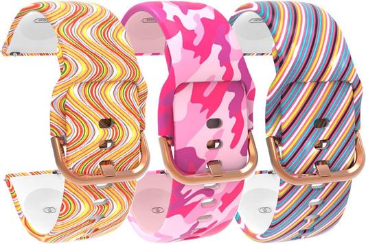 Silicone Pattern Wristband Compatible with TOZO S3/TOZO S5 Smart Watch Band(Not for S2/S1),Quick Release Replacement Bracelet Strap for TOZO S3/S5 Smartwatch
