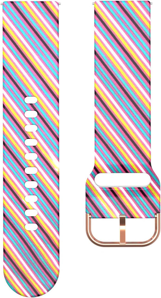 Silicone Pattern Wristband Compatible with TOZO S3/TOZO S5 Smart Watch Band(Not for S2/S1),Quick Release Replacement Bracelet Strap for TOZO S3/S5 Smartwatch