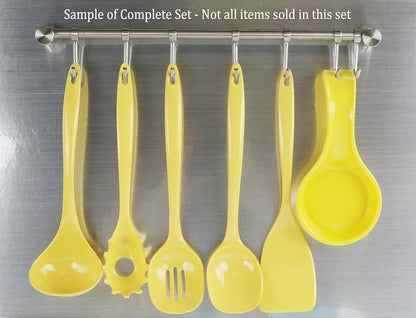 Melamine Soup Ladle Kitchen Utensil, Premium Quality Utensil with Heat Resistant Ergonomic Handle, Durable BPA-Free Plastic, 10.5 inch long, One Piece, Lemon