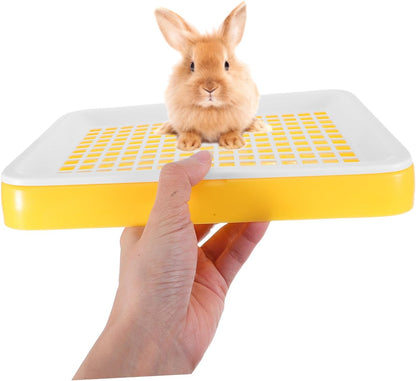Rabbit Toilet Box Small Pet Litter Tray Grate Bunny Guinea Pig Chinchilla Ferret Hamster Litter Pan
