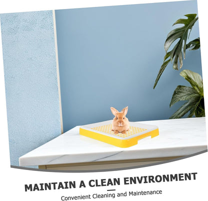Rabbit Toilet Box Small Pet Litter Tray Grate Bunny Guinea Pig Chinchilla Ferret Hamster Litter Pan