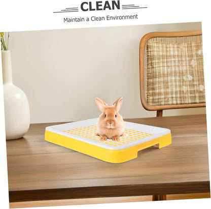 Rabbit Toilet Box Small Pet Litter Tray Grate Bunny Guinea Pig Chinchilla Ferret Hamster Litter Pan