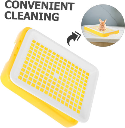 Rabbit Toilet Box Small Pet Litter Tray Grate Bunny Guinea Pig Chinchilla Ferret Hamster Litter Pan