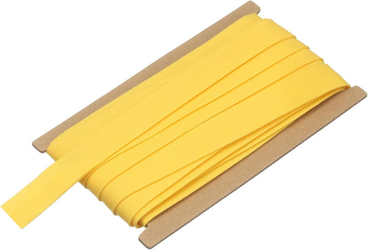 3/4 Inch Double Fold Bias Tape, Polyester Continuous Bulk Bias Tape for Sewing, Seaming Quilting Hemming Binding Crafts (Yellow 10 Yards)
