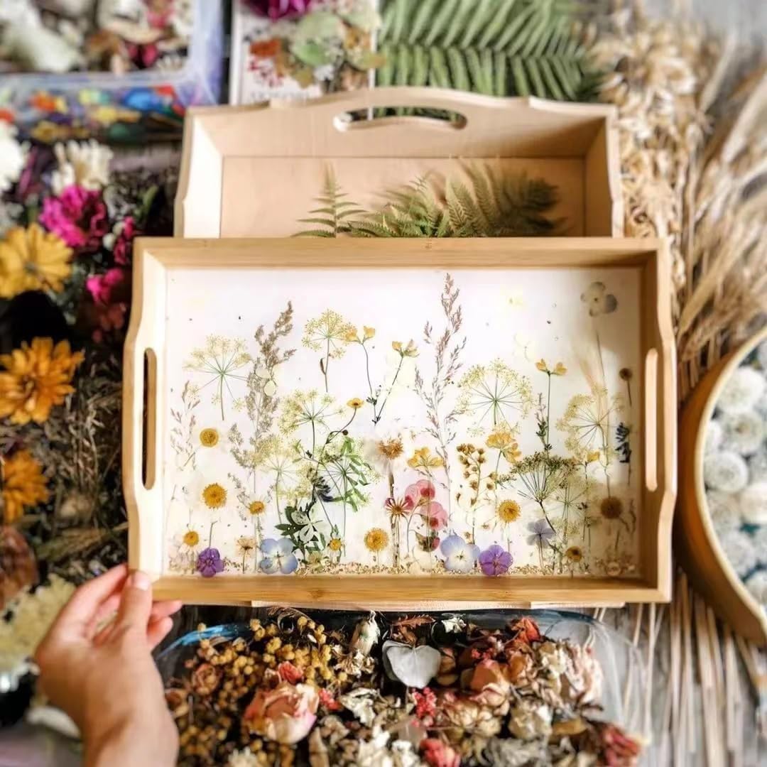 301Pcs Multi-Style Dried Pressed Flowers & Leaves (10 Packs) - Pressed Flower for Crafts, Resin, Nail Art, Candle, Soap, Scrapbooking & Frame Decor