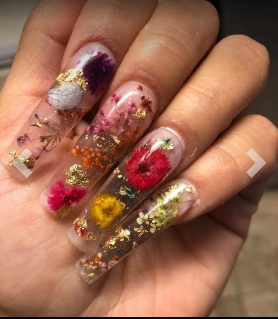 301Pcs Multi-Style Dried Pressed Flowers & Leaves (10 Packs) - Pressed Flower for Crafts, Resin, Nail Art, Candle, Soap, Scrapbooking & Frame Decor