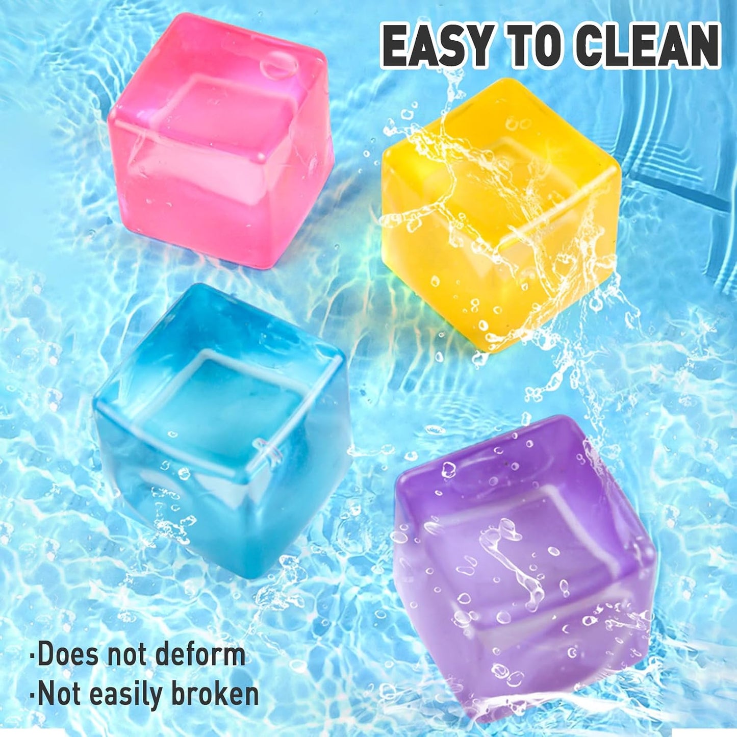 Squeeze Toys Squishy Block Set, Slow Rising Sensory Stress Relief Fidgets, Calm Down Anxiety Relief for Kids Adults, 2 Pack - Yellow & Purple