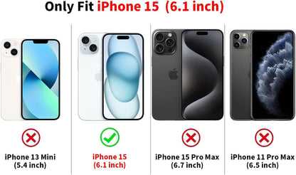 2 Pack Cute Summer Fruit Collage Phone Case for iPhone 15 6.1", Aesthetic Lemon Citrus Flower Floral Pattern Design Cases Shockproof Soft Slim Flexible Silicone Cover for Women Girls