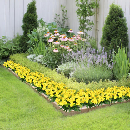 2 Pcs Artificial Impatiens Flowers for Outdoors Silk Flower Outside UV Resistant Fake Flowers Plants Bushes Yellow Faux Impatiens for Outdoor Planters Front Porch Patio Garden Balcony Decor