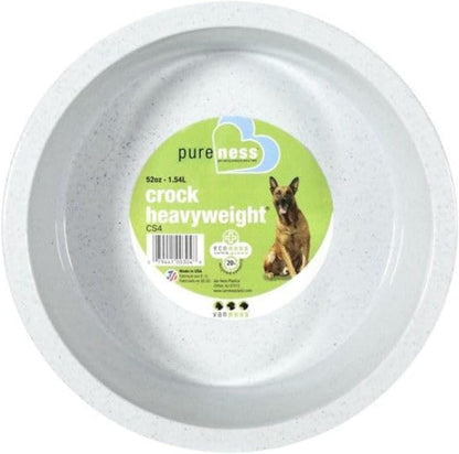 Van Ness Crock Heavyweight Dish Food Bowl for Dogs Large 52 ounces - 2 Pack