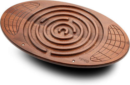 Maze Balance Board - Wood Wobble Board for Kids, Toddlers, Teens & Adults for Exercise Training, Physical Therapy, Bodyweight Fitness, Skiing, Surfing, Snowboarding, Skateboarding with Labyrinth