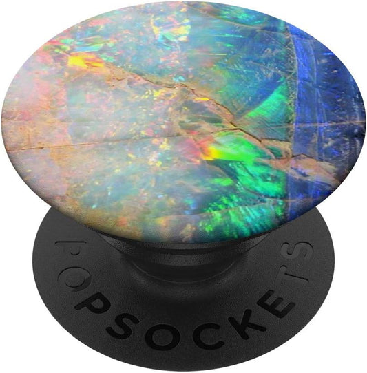 Opalescent Vibrant Colors, Blue Green Turquoise White Yellow PopSockets Swappable PopGrip