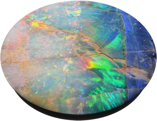 Opalescent Vibrant Colors, Blue Green Turquoise White Yellow PopSockets Swappable PopGrip