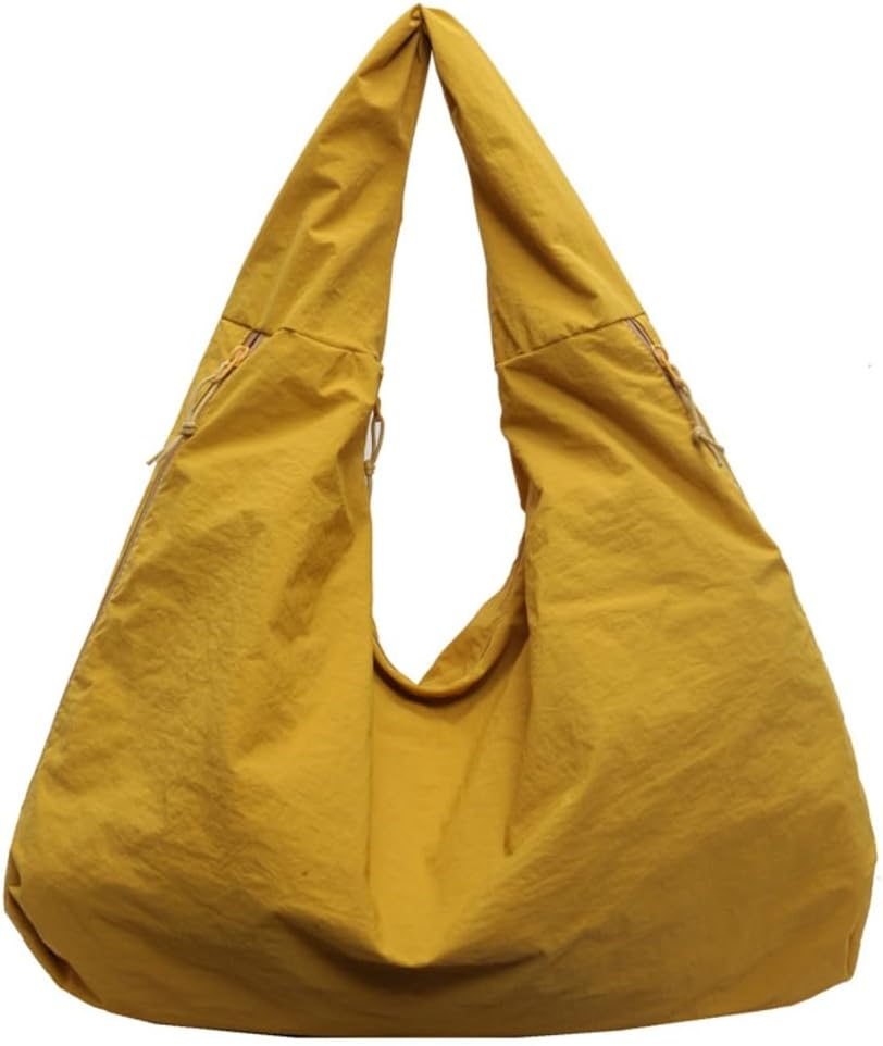 Slouchy Nylon Hobo Bags Women Underarm Shoulder Bag Crescent Crossbody Purses Trendy Large Travel Beach Tote Handbag