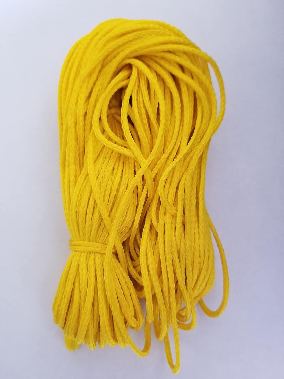 Religious Yellow Thread for Necklace / Pendent, Spiritual Raksha Sutra Nazar Dhaga Evil Eye Protection Thread Religious Silk Thread (Yellow), 20 Yards