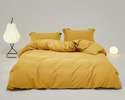 Mustard Yellow Comforter Set Twin Dark Yellow Bedding Comforter Sets for Girls Yellow Comforters Toddler Boys Mustard Comforter Ginger Yellow Bedding Sets Soft Dorm Comforter Twin