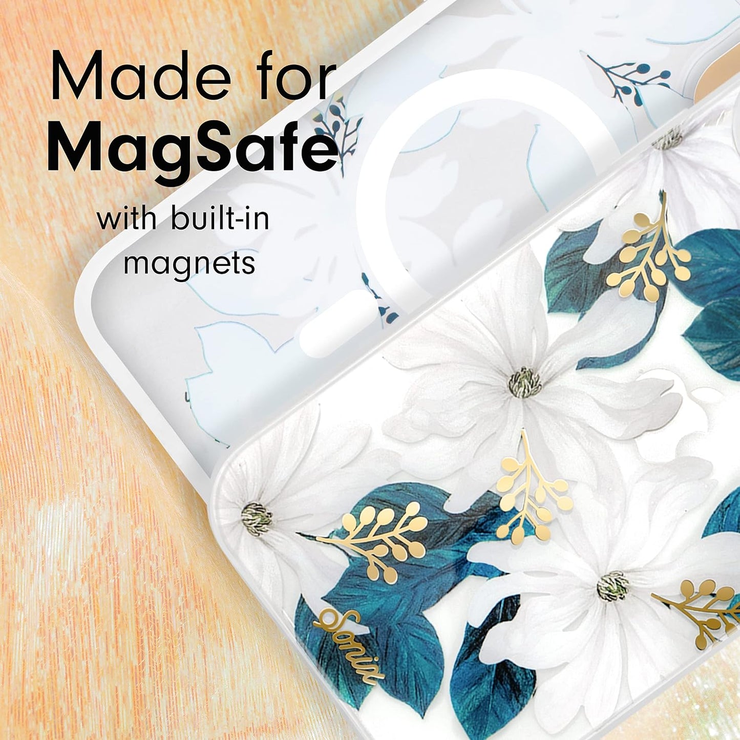Phone Case for iPhone 16 Pro Max | Compatible with MagSafe | 10ft Drop Tested | Lemon Gingham - Colors D